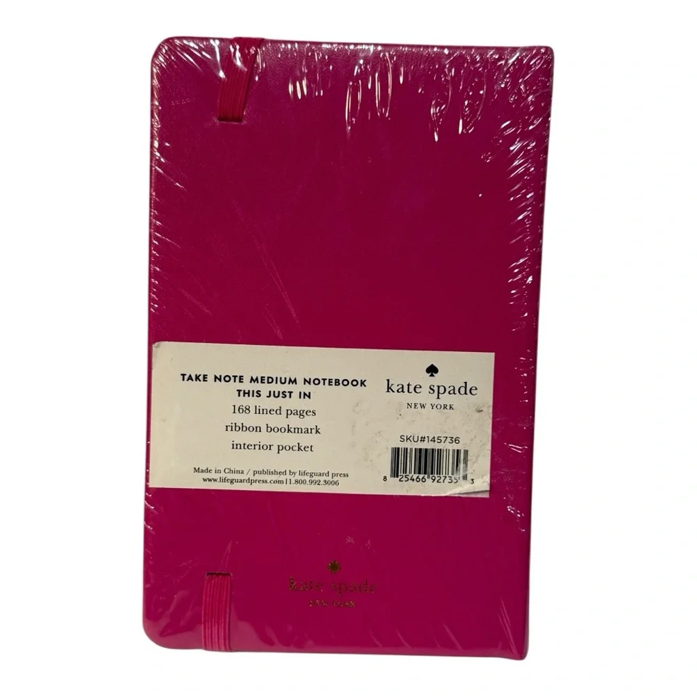 kate spade new york “This Just In” Medium Notebook Pink - NEW